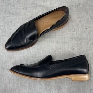 Everlane The Modern Loafer Black Leather Slip On Shoes Women's Size 9